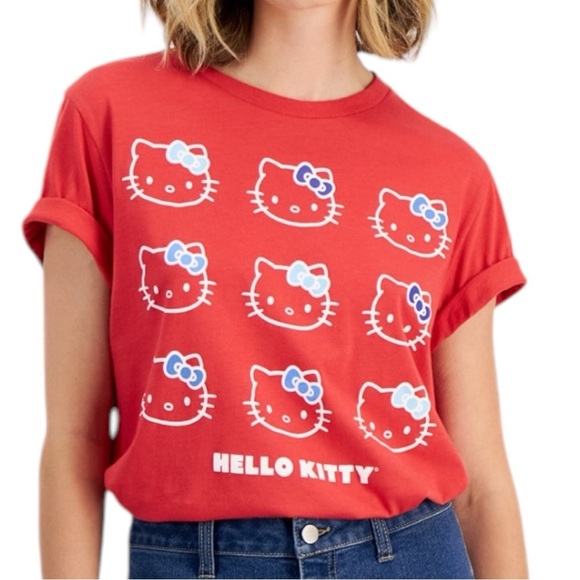 Hello Kitty Tops - Hello Kitty Red Short Sleeve Tee, NEW